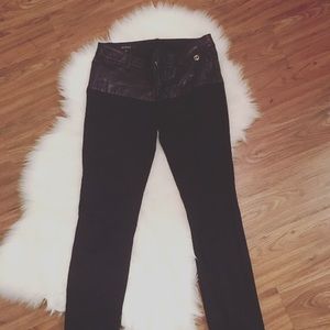 Gucci black leather jeans